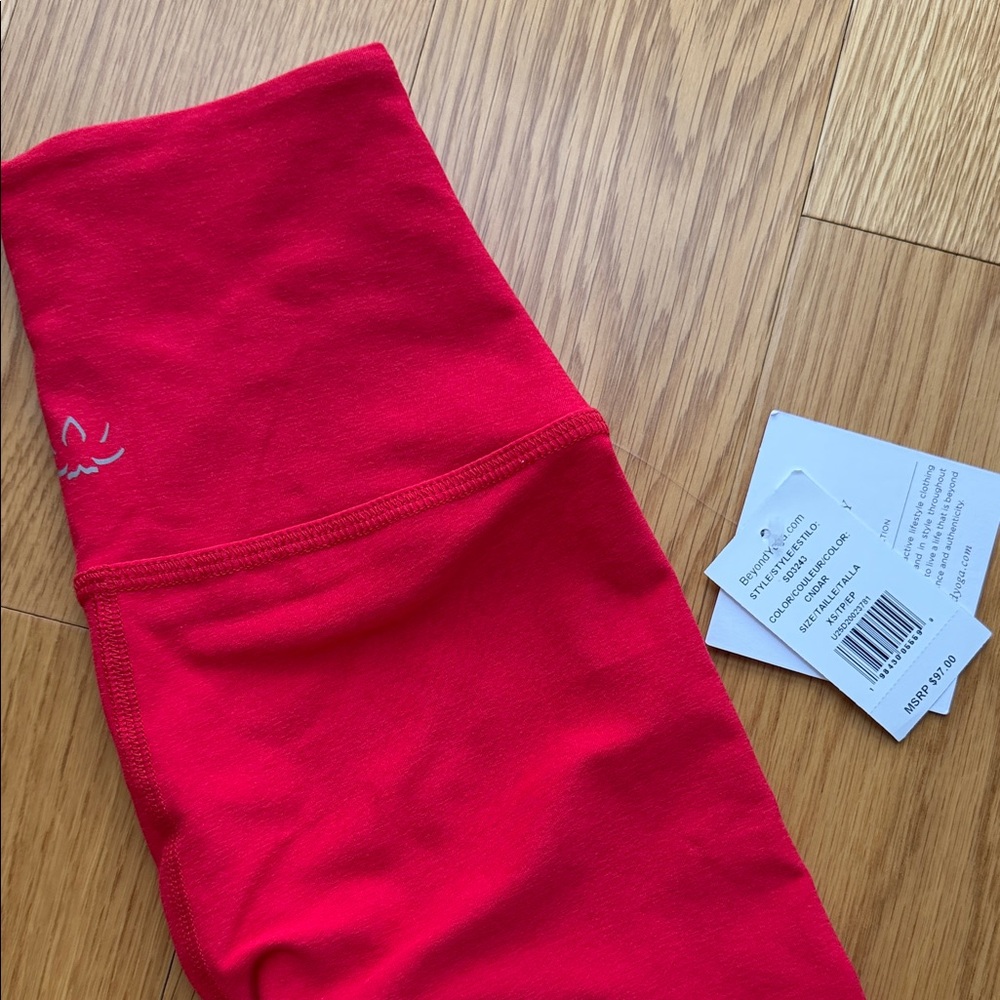 Beyond Yoga Bold Red Leggings - Picture 2 of 4